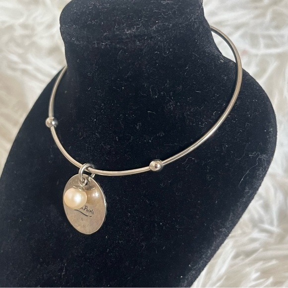 Vantel Pearls Silver Tone Freshwater Pearl Charm Bracelet Starter - Picture 7 of 9